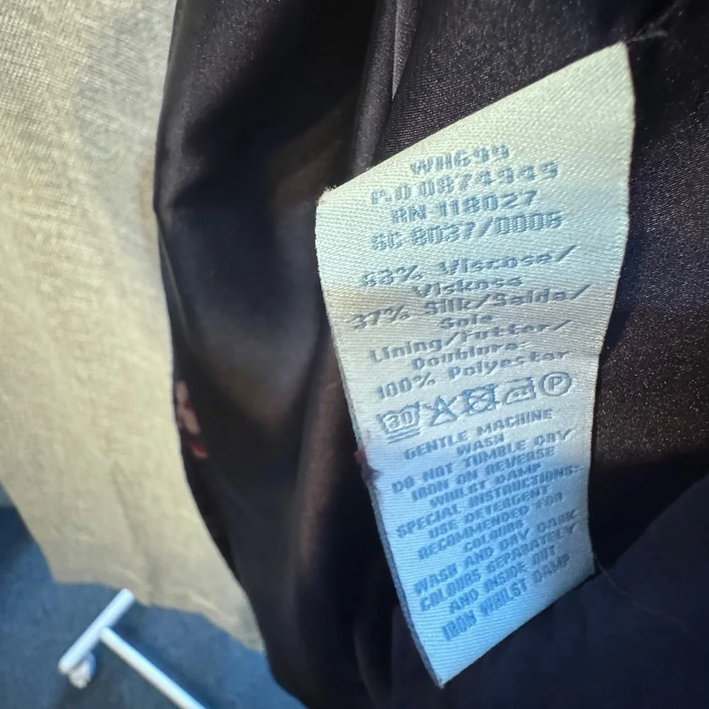 Boden silk floral roll collar midi dress US10 - Picture 10 of 12